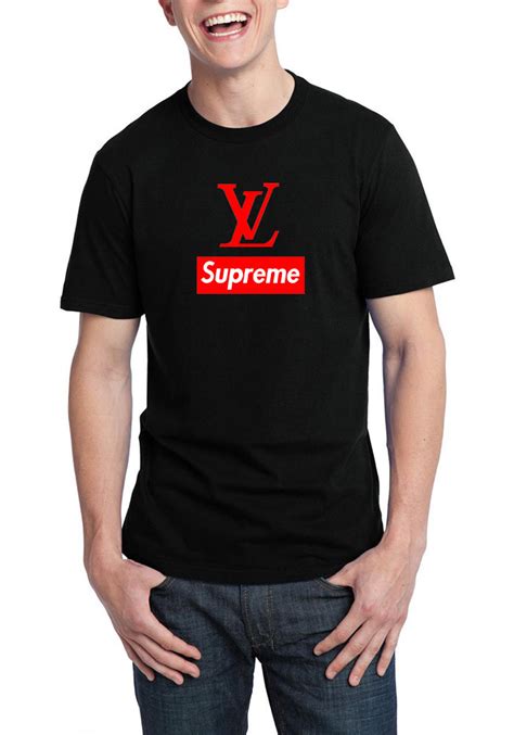 louis vuitton x supreme t shirt black